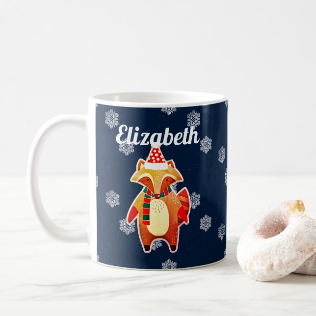 Mug Holiday Raccoon (Avec donut)