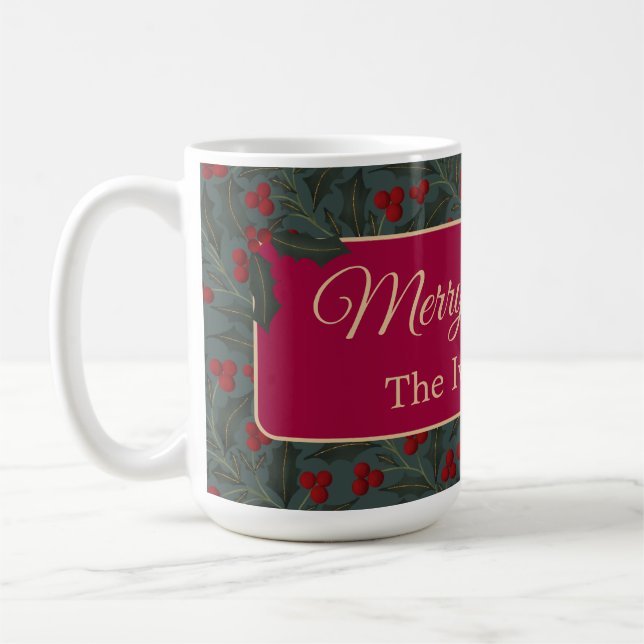 Mug Holly Berries Christmas (Gauche)