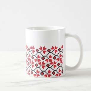 Mug Holly Berries Design croix de fleur rouge