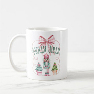 Mug Holly Jolly Noël Nutcracker Coquette Preppy