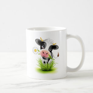 Mug Holstein cow en gris