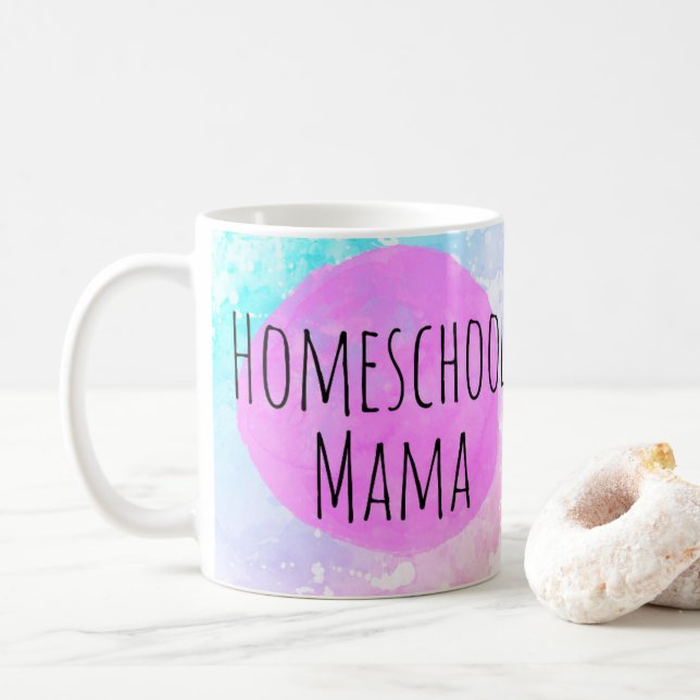 Mug Homeschool Mama Funny Maman Café (Avec donut)