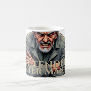 Mug Homme âgé en colère – Illustration de dessin animé