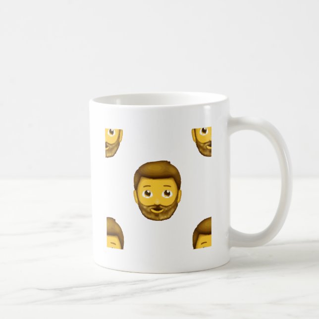 Mug homme barbu émoji (Droite)