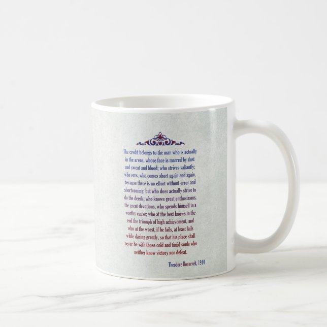 Mug Homme dans le discours de Teddy Roosevelt d'arène (Droite)