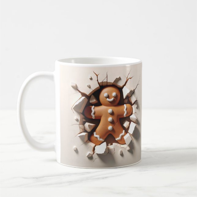Mug Homme de pain d'épice 3D (Gauche)