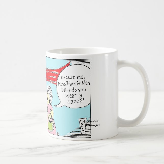 Mug HOMME de TRANSPORT EN COMMUN, (Droite)