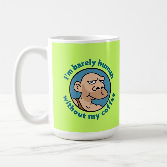 Mug Homme des cavernes de bande dessinée (Gauche)