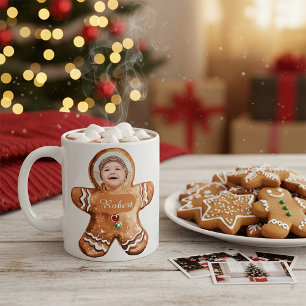 Mug Homme en pain d'épices personnalisé avec photo 