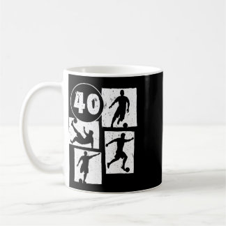Mug Homme Femme 40 ans Footballeur Football 40 ans 