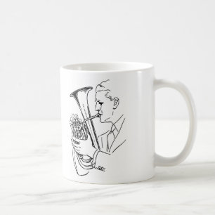 Mug Homme jouant de l'euphonium instrument de musique