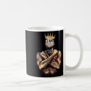 Mug Homme Noir Roi Papa Puissant Afro Mélanine Noir