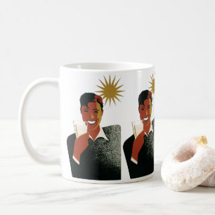 Mug Homme vintage Art Déco, boissons fraîches en été