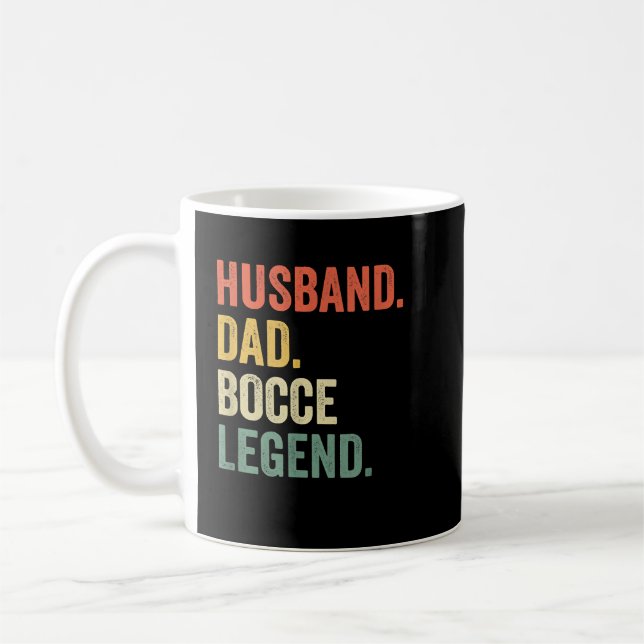 Mug Hommes Drôle Mari Bocce Papa Bocce Ball Légende (Gauche)