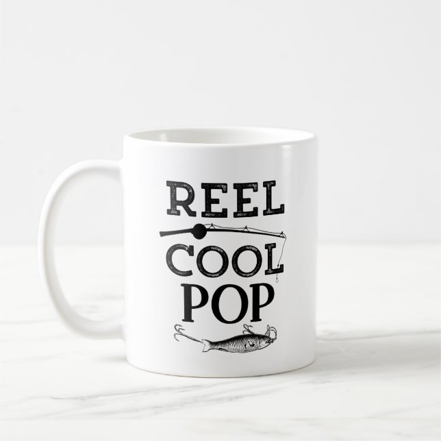 Mug Hommes drôles de grand-papa de calembour de pêche (Gauche)