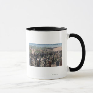 Mug Hommes en rédaction de rapports au camp Lewis