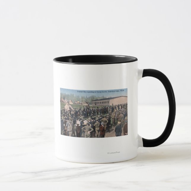 Mug Hommes en rédaction de rapports au camp Lewis (Droite)