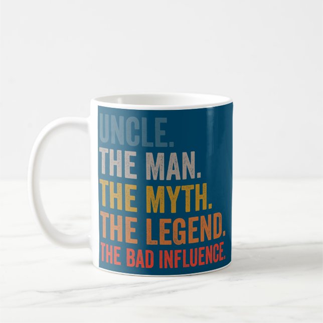 Mug Hommes Oncle L'Homme Le Mythe La Légende Les Mauva (Gauche)
