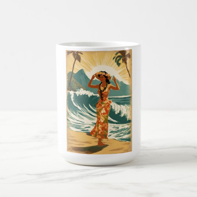 Mug Honolulu vintage Hawaii Mid-Pacific Travel (Centre)