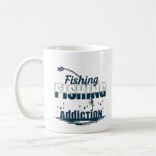 Mug Hooked on the Passion : Fishing Addiction Design
