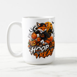 Mug Hoop ou Treat Spooky Fox Basket-ball Halloween