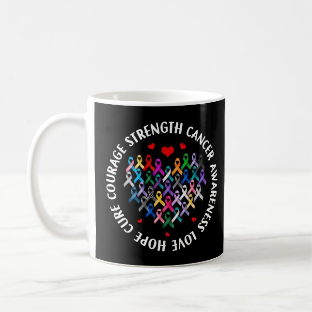 Mug Hope Cure Cancer Awareness Journée Mondiale du Can (Gauche)