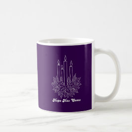 Mug Hope Has Come Christmas Candle Illustration