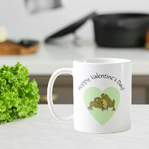 Mug Hoppy Happy Valentines Day Cute Frogs In Love