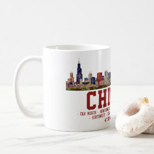Mug Horizon de Chicago. Noms et coordonnées des zones