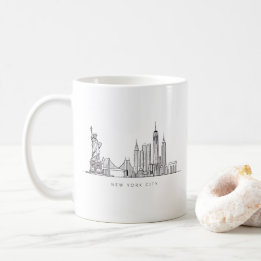 Mug Horizon de New York minimaliste en ligne art
