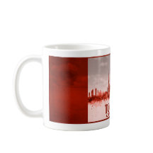 Horizon de Toronto avec la grunge rouge