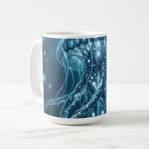 Mug "Horloge murale moderne de méduse bioluminescente