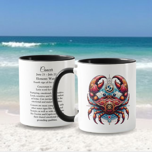 Mug Horoscope signe astrologique du cancer le crabe (Créateur téléchargé)