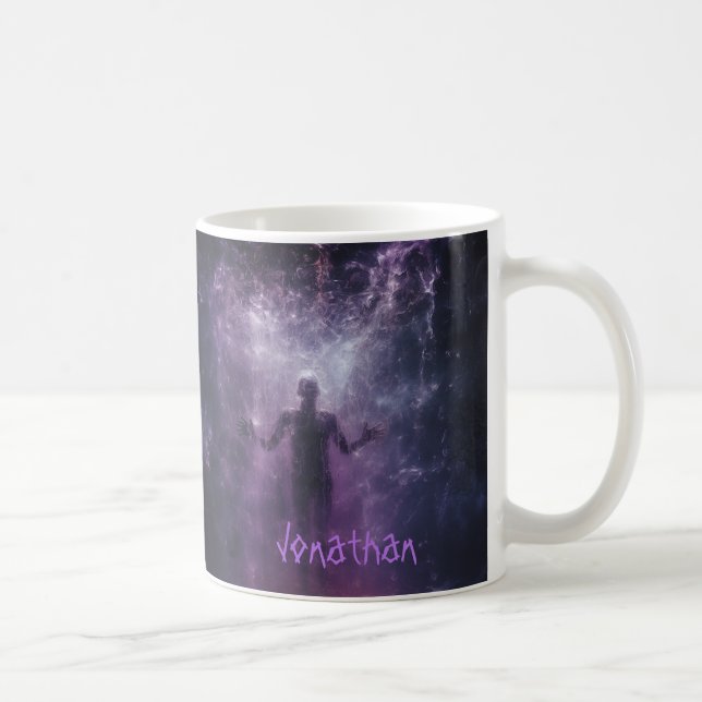 Mug Horreur Éffrayant Fantôme Purple Halloween noir (Droite)