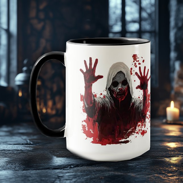 Mug Horreur murale sanglante - Halloween Éffrayant (Créateur téléchargé)