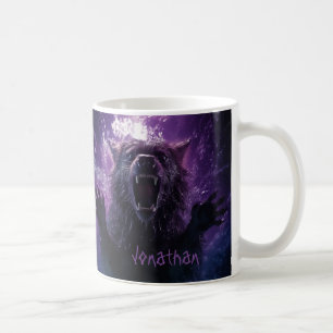 Mug Horreur Werewolf personnalisé Halloween violet noi