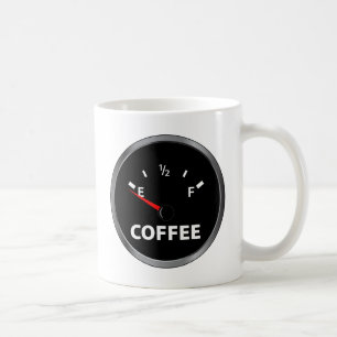 Mug Hors de la jauge de carburant de café