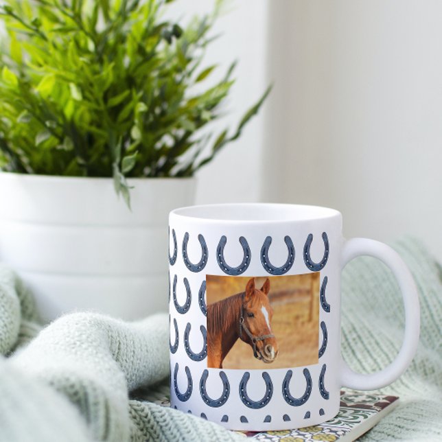 Mug Horse Collage Photo Propriétaire Personnalisé Hors (Créateur téléchargé)