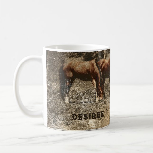 Mug Horse Farm Pays Vintage Rustique Ouest (Gauche)