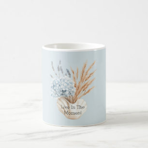 Mug Hortensia Bleu Fleurs de Lavande dans un Vase