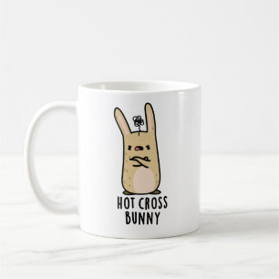 Mug Hot Cross Bunny Funny Angry Rabbit Pun