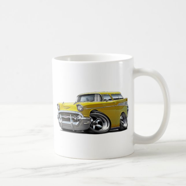 Mug Hot rod 1957 de jaune de nomade de Chevy (Droite)
