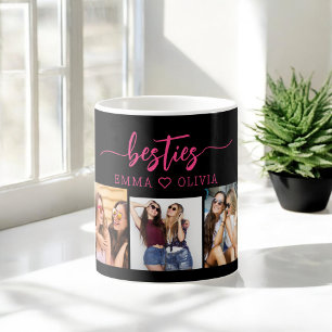 Mug Hot Rose Besties Amis 3 Photo Collage Keepsaké