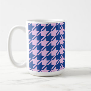 Mug Houndstooth rose+Blue Big Motif