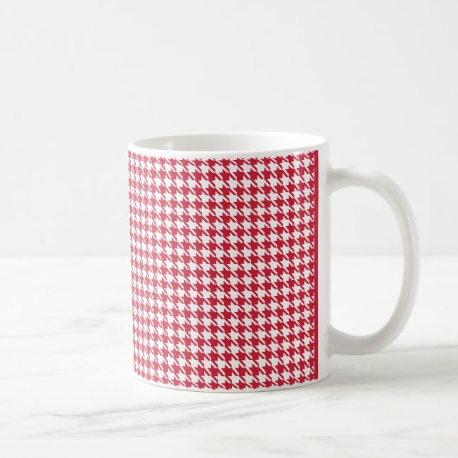 Mug Houndstooth rouge et blanc (Droite)