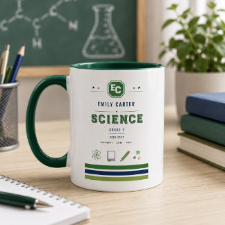 Mug Housse personnalisée de l'école de science vert ma