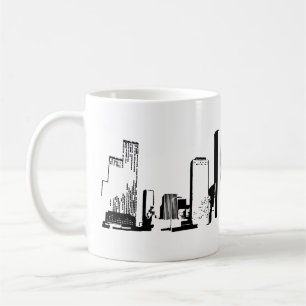 Mug Houston, Texas Skyline, Black - Line Art