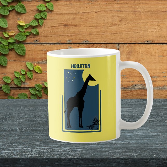 Mug Houston Zoo Texas Vintage Giraffe (Houston Texas Zoo Safari Animal Adventure Giraffe Mug)