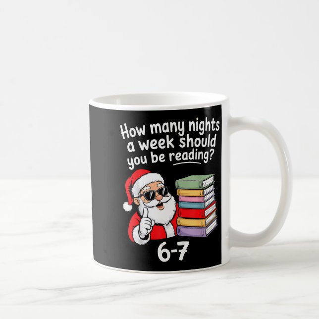 Mug How Many Nights Reading Teacher 67 Christmas Six S (Droite)
