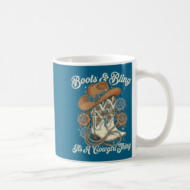 Mug Howdy Country Rodeo Boots &amp; Bling Its A Cowgir (Droite)